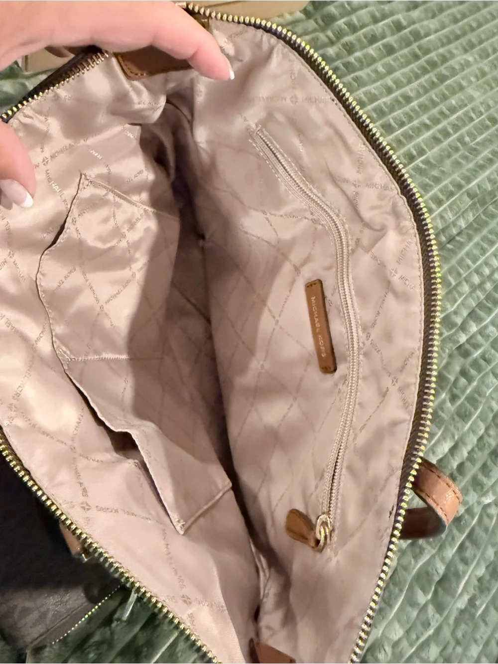 Michael Kors Brown and Tan Signature MK Tote